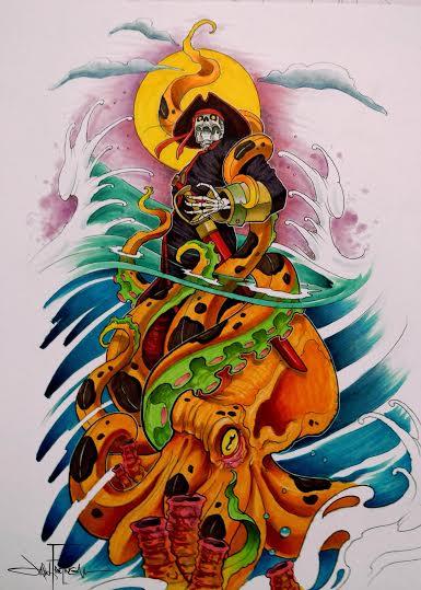 Tattoos - Octopus Pirate - 88834